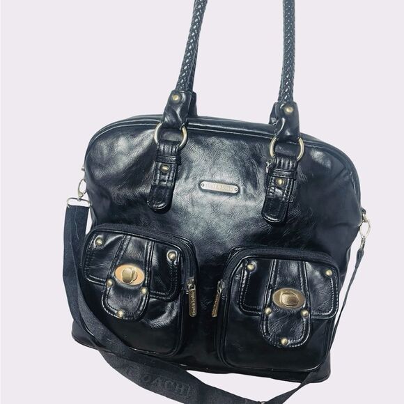 Timi & Leslie Black Baby Bag with Gold Hardware and Dome Shape - Picture 4 of 11